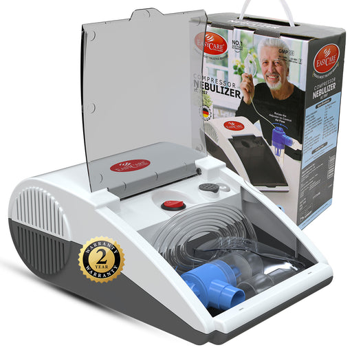 EASYCARE EC7207 Nebulizer – Portable Compressor Nebulizer Machine Open with Compartment, Asthma Nebulizer for Adults & Kids, Buy Nebulizer Online India