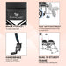 Easycare foldable aluminum wheelchair features: back pocket for essentials, handbrake for safety, flip-up footrest for comfort, and dual X-sturdy frame for durability.