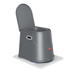 Easycare Grey Portable Toilet Converter - Commode Stool with 125kg Weight Capacity, Smooth Grey Finish, Reinforced Rubber Pads, Connected Lid to Minimize Odors for Comfortable and Safe Use