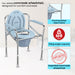 EASYCARE Imported Commode Wheelchair with Chrome-Plated Steel Frame - Reliable and Comfortable Design, 105kg Maximum Weight Capacity, Perfect for Elderly and Patients, Durable and Easy to Use for Enhanced Mobility and Support