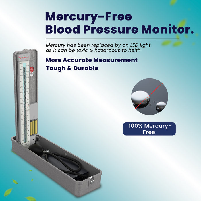 EASYCARE Mercury-Free Blood Pressure Monitor LED Light Replaces Mercury for Safe, Accurate, and Durable Blood Pressure Measurements