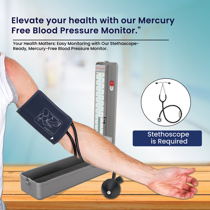 Elevate Your Health with EASYCARE Mercury-Free Blood Pressure Monitor Stethoscope-Ready for Accurate Blood Pressure Monitoring at Home & Clinic