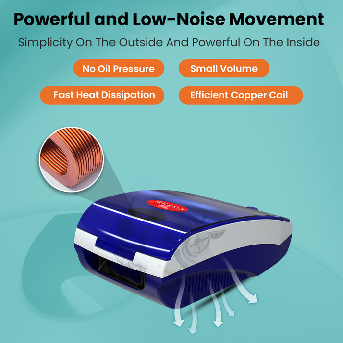 EASYCARE Nebulizer Machine – Powerful, Low-Noise, Portable Nebulizer with Efficient Copper Coil, No Oil Pressure, Fast Heat Dissipation, Small Volume, Best Nebulizer for Respiratory Therapy