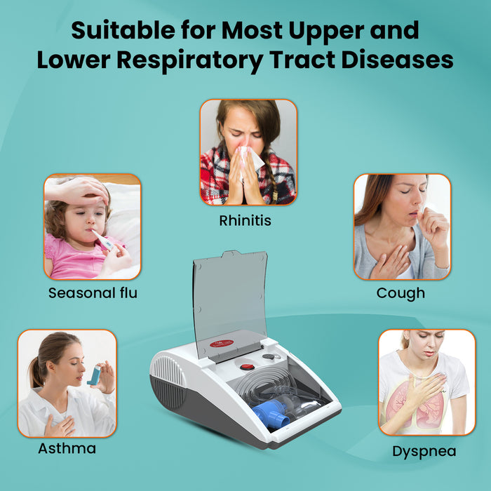 EASYCARE Nebulizer Machine – Effective Treatment for Asthma, Cough, Rhinitis, Seasonal Flu & Dyspnea, Portable Respiratory Therapy Device