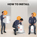 Easycare Portable Toilet Converter Installation Guide - Step-by-Step Setup for Commode Stool and Toilet Chair