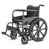 EasyCare U-Cut Commode Wheelchair for elderly and patients, designed for easy transport and comfort with a folding design, adjustable seat belt, removable footrests, and safety features like hand brakes. Ideal for travel and bathroom use, with a commode seat for added convenience.