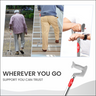 Collage of people using walking sticks with text 'Wherever You Go, Support You Can Trust' on a white background.