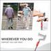 Collage of people using a walking cane with text 'Wherever You Go, Support You Can Trust' on a white background.