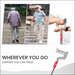 Collage of people using walking sticks with text 'Wherever You Go, Support You Can Trust' on a white background.
