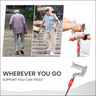 Collage of people using walking sticks with text 'Wherever You Go, Support You Can Trust' on a white background.