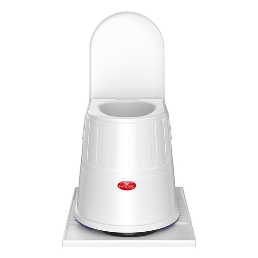 front view of EASYCARE Heavy Duty Portable Indian to Western Toilet Converter - Commode Stool and Toilet Chair for Patients, Adults, Elderly, Kids, Handicap - 110kg Capacity