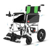 Lightweight foldable electric wheelchair with aluminum frame, dual lithium batteries, and joystick control ideal for seniors and travel use