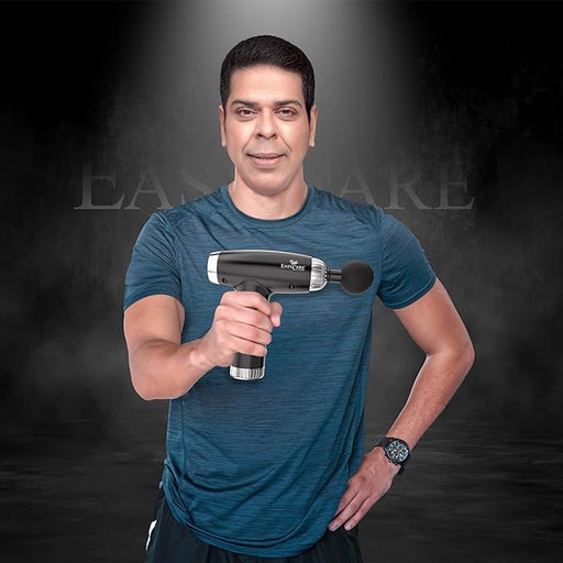 Person holding EasyCare Massage Gun for Full Body – Deep Tissue Pain Relief & Muscle Therapy | Cordless Massager for Neck, Back, and Shoulder