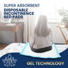 Super absorbent disposable underpads for adults with gel technology – waterproof incontinence bed pads for elderly, patients, and bedridden care
