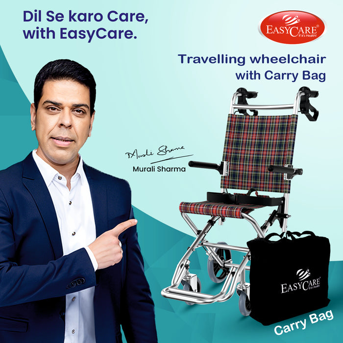Travelling Wheelchair with Carry Bag – Lightweight, Foldable, and Portable Design for Easy Mobility
