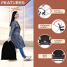 Portable Wheelchair Features – Flip-Up Footrest, 270° Rotating Armrest, Storage Pocket, and Secure Seat Belt for Comfort and Safety
