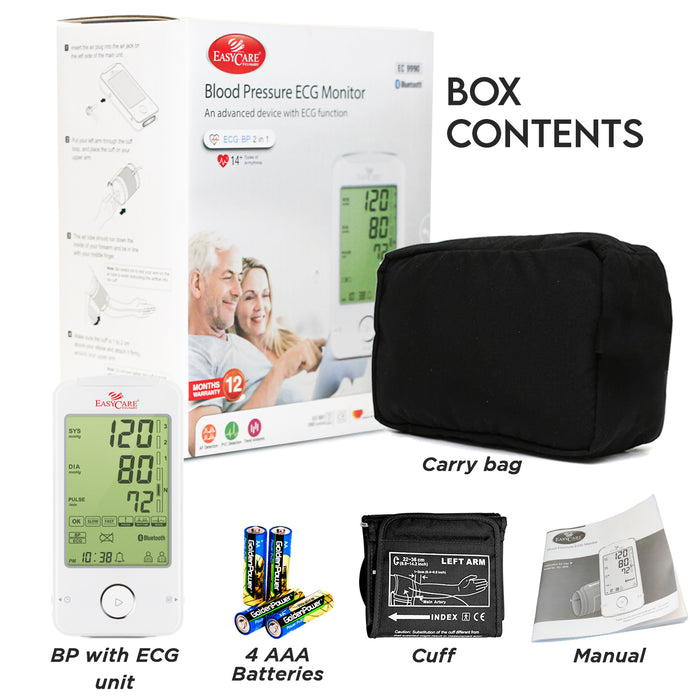 Box Contents of BP monitor with ECG