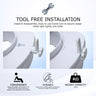 Easy to install toilet seat raiser