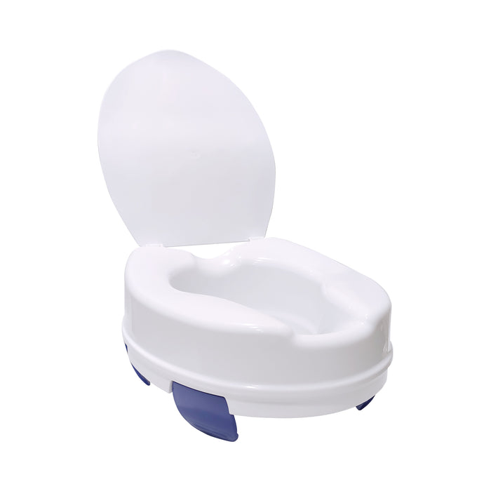 Toilet Height riser with lid & 4 clamp lock