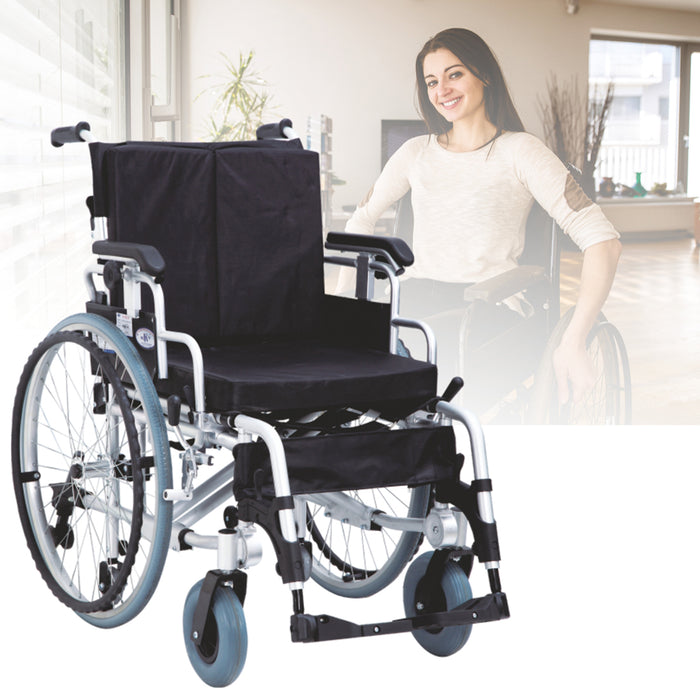 EASYCARE Aluminum wheelchair with foldable backrest