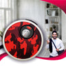 Men in frame & Easycare Round Manual Weighing Scale