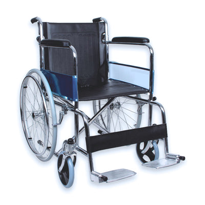 Easycare Standard Steel Wheelchair with Chrome Frame, 24