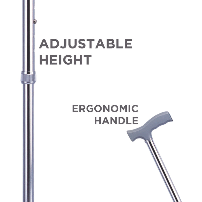 Adjutable Height Walking Stick with Ergonomic Handle