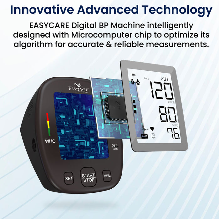 EasyCare Digital BP Monitor with Advanced Microchip Technology for Accurate and Reliable Blood Pressure Measurement